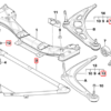 Apoio / casquilho braço suspensão BMW 3 E46; 31126750057 (par lado esquerdo e direito)
